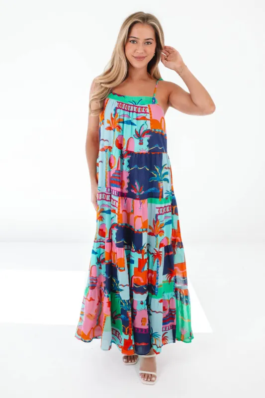 Grecian Goddess Maxi Dress - Multi sold by The Impeccable Pig