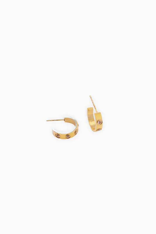 The Corinne Hoops - Gold sold by The Impeccable Pig