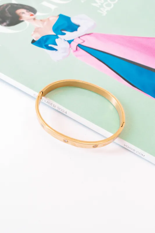 The Mini Corinne Bangle - Gold sold by The Impeccable Pig