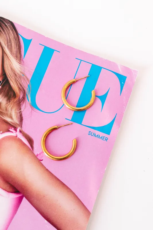 The Small Tessa Hoops - Gold sold by The Impeccable Pig