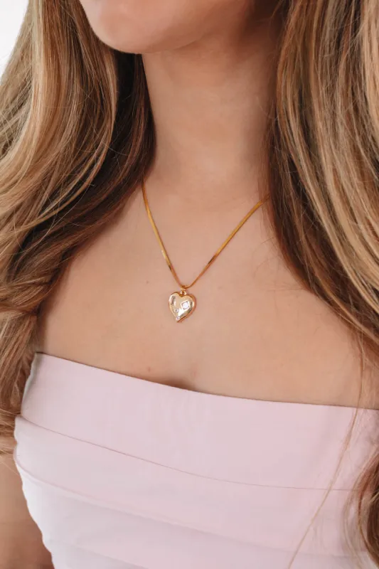 The Caroline Heart Necklace - Gold sold by The Impeccable Pig