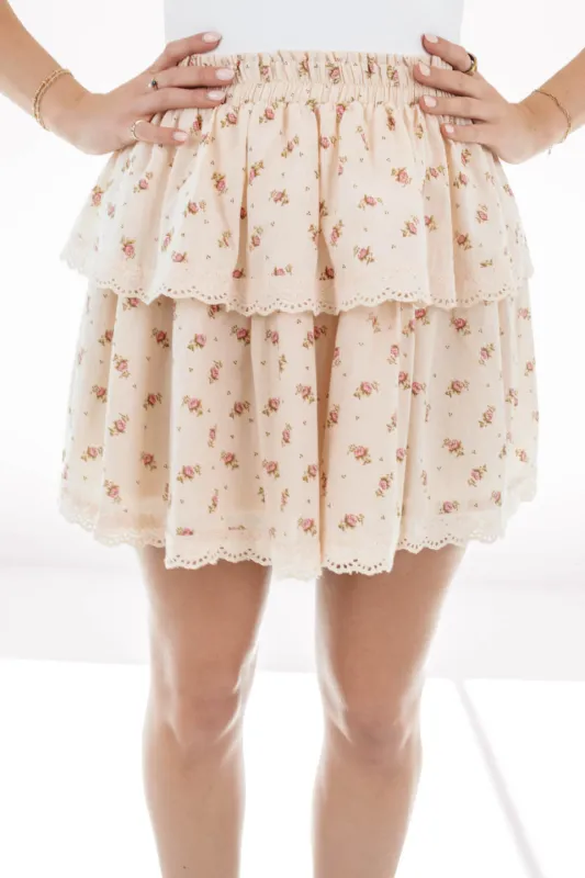 Merry Meadows Skirt - Cream made by The Impeccable Pig