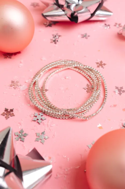 Dazzling Diamonds Bracelet Set - Silver sold by The Impeccable Pig