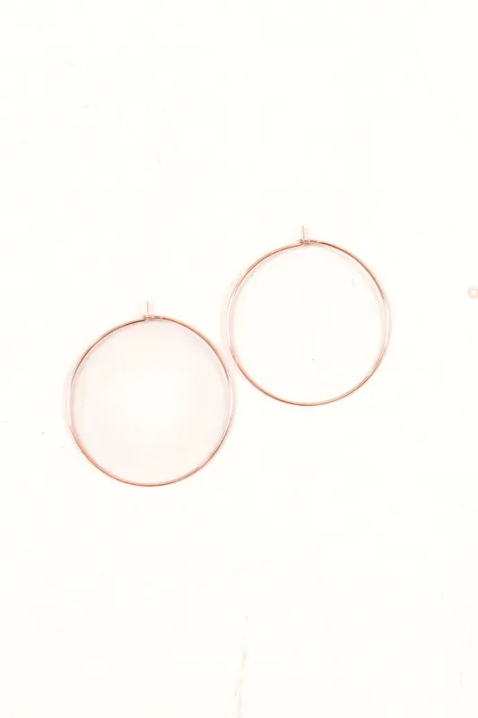 Keep It Casual Hoops - Rose Gold sold by The Impeccable Pig