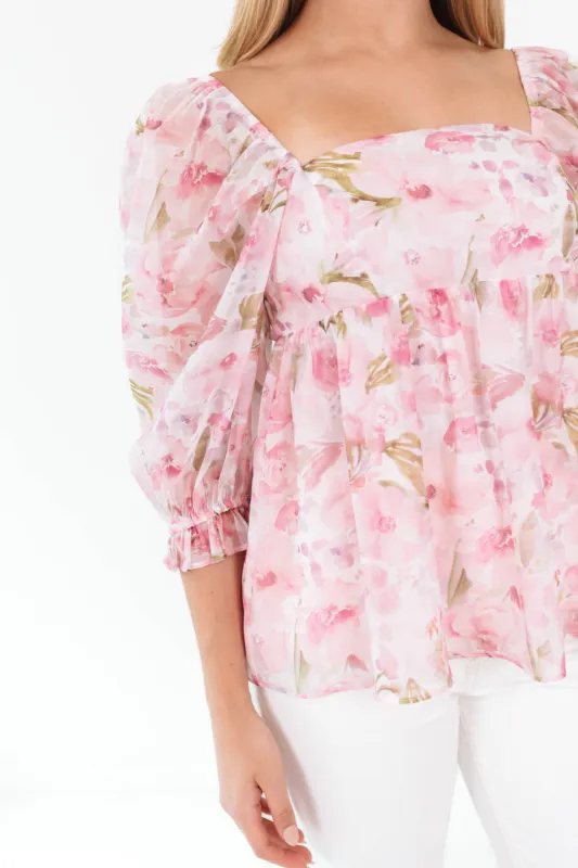 Proper And Pink Top - Light Pink made by Storia