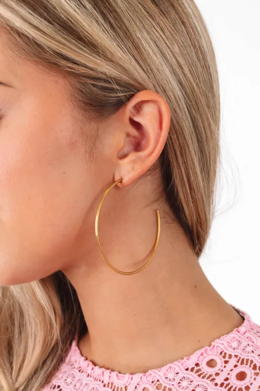 Allison Hoop Earrings - Gold sold by The Impeccable Pig