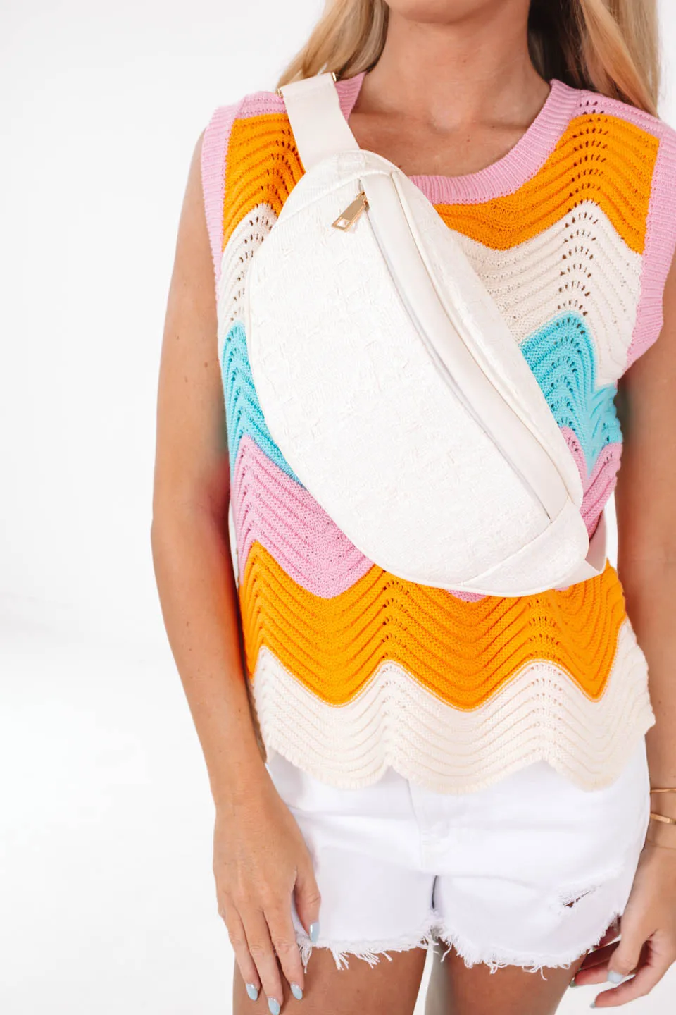 Come Along Fanny Pack - White sold by The Impeccable Pig