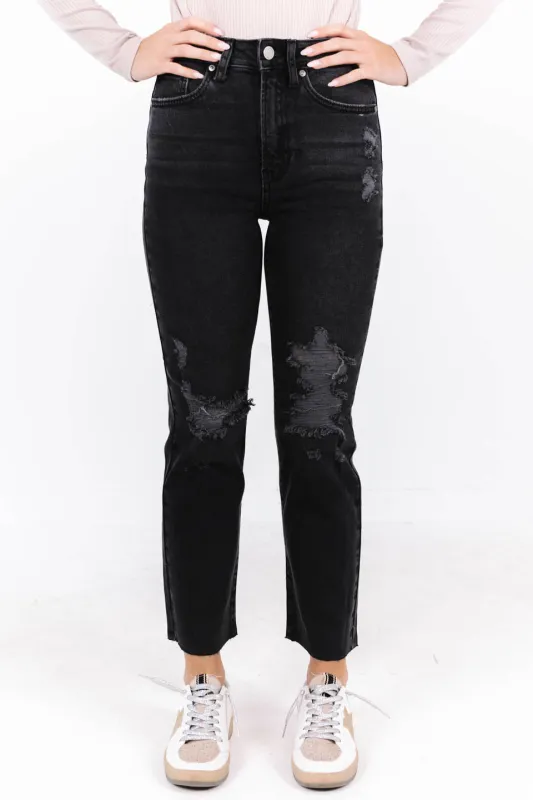 Keep the Momentum Jeans - Washed Black made by The Impeccable Pig