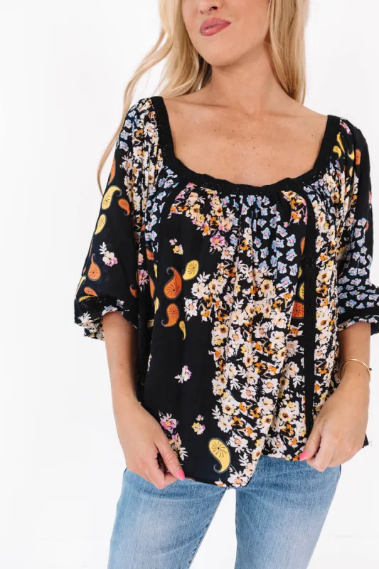 Back to Blue Ridge Top - Black sold by The Impeccable Pig