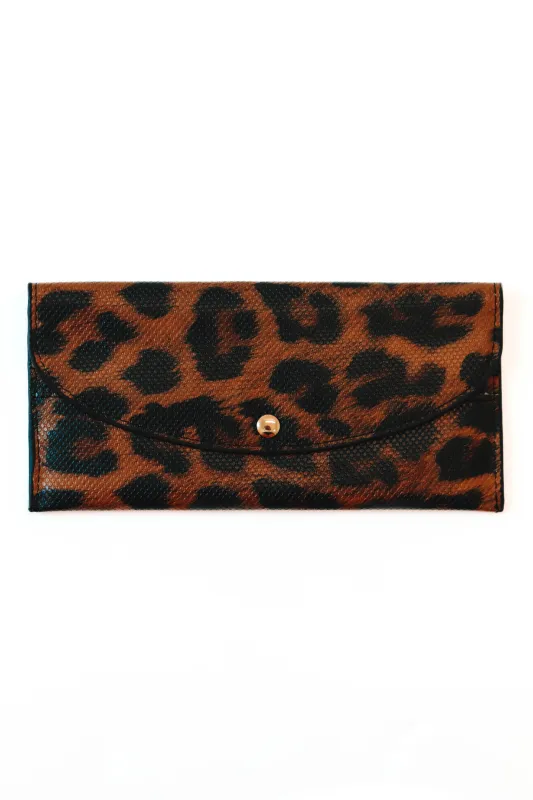 No Funny Business Cardholder - Brown Cheetah sold by The Impeccable Pig