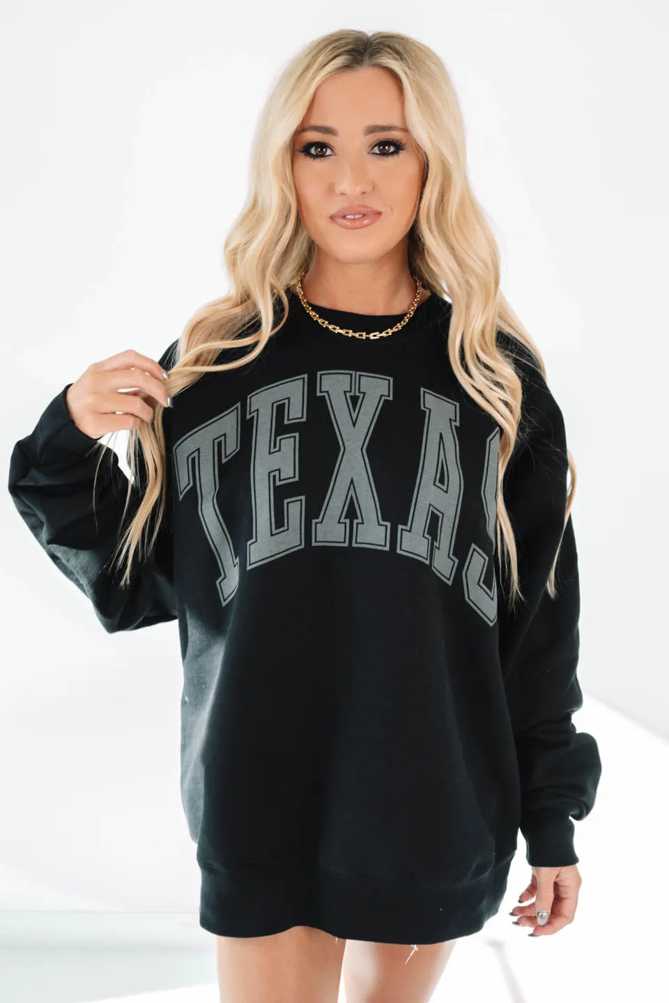 Varsity Texas Sweatshirt - Black sold by The Impeccable Pig product image thumbnail 2
