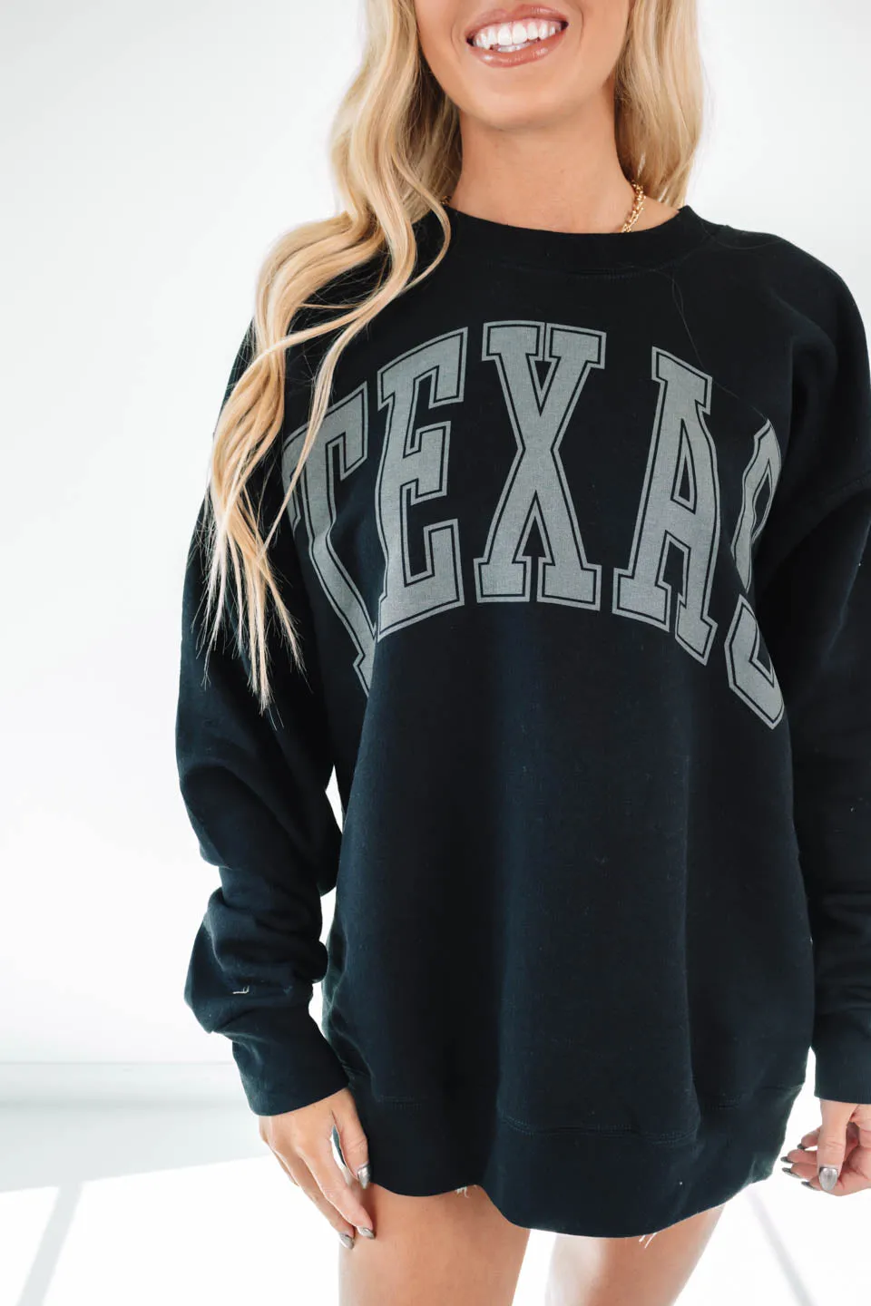 Varsity Texas Sweatshirt - Black sold by The Impeccable Pig