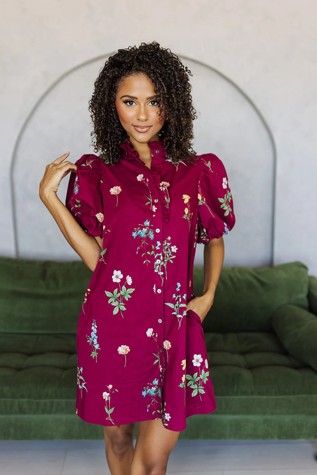 Dainty Days Dress - Burgundy sold by The Impeccable Pig product image thumbnail 5