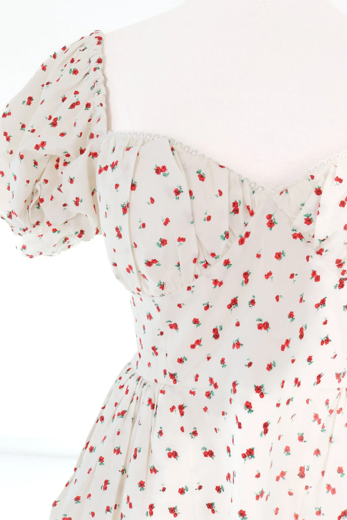 Roses Are Red Dress - White sold by The Impeccable Pig product image thumbnail 2