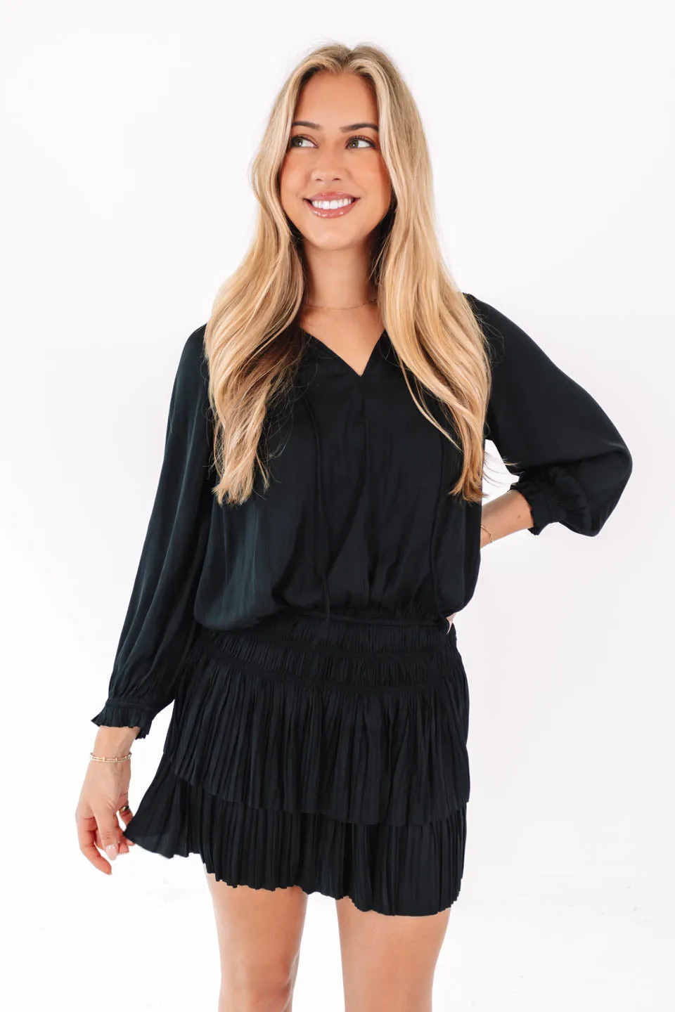 Clock Strikes Midnight Dress - Black sold by The Impeccable Pig