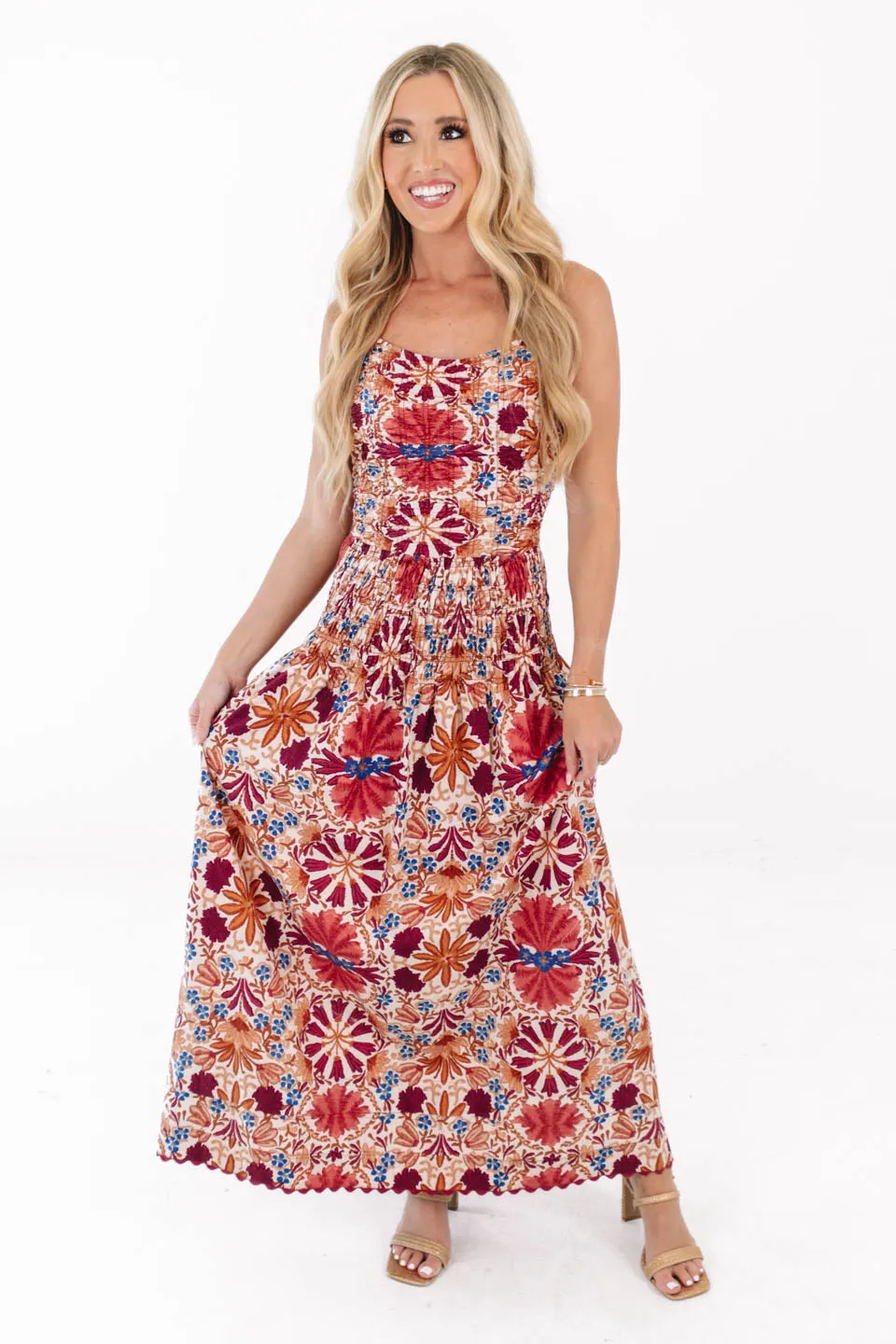Drop Me Off Midi Dress - Rust sold by The Impeccable Pig product image thumbnail 2