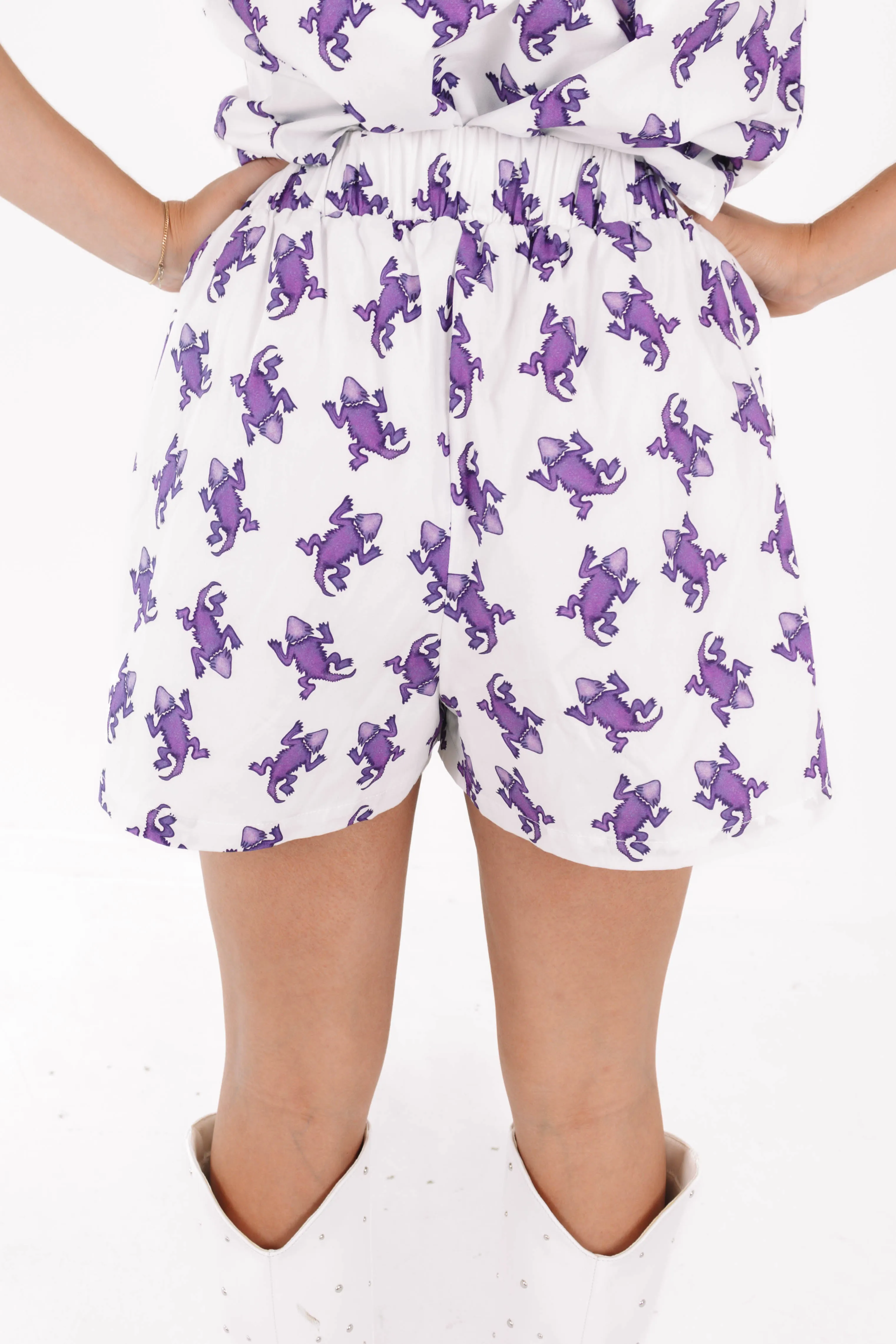 School Pride Shorts - Frogs sold by The Impeccable Pig product image thumbnail 4