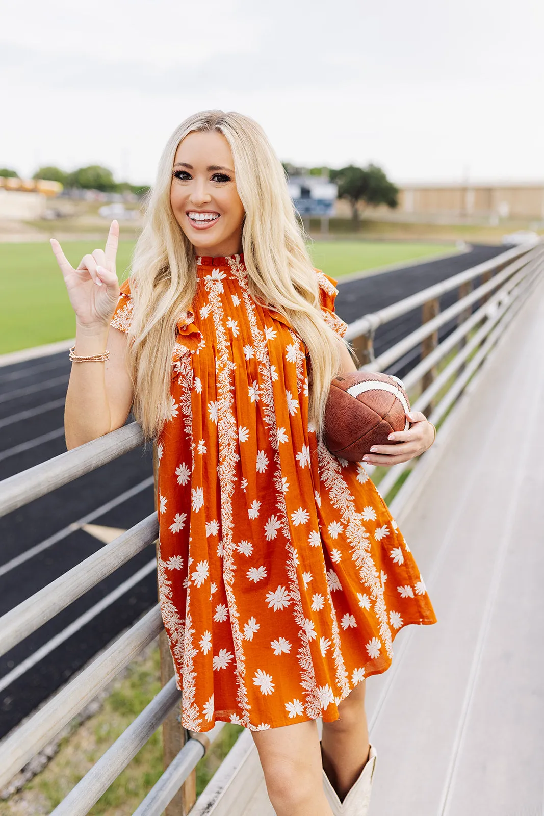 The Aubrey Pleated Dress - Burnt Orange sold by The Impeccable Pig product image thumbnail 5