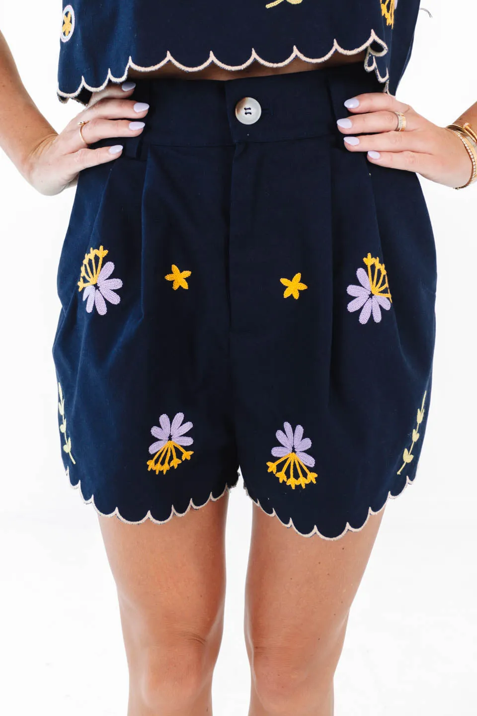 Detail Oriented Shorts - Navy sold by The Impeccable Pig product image thumbnail 2