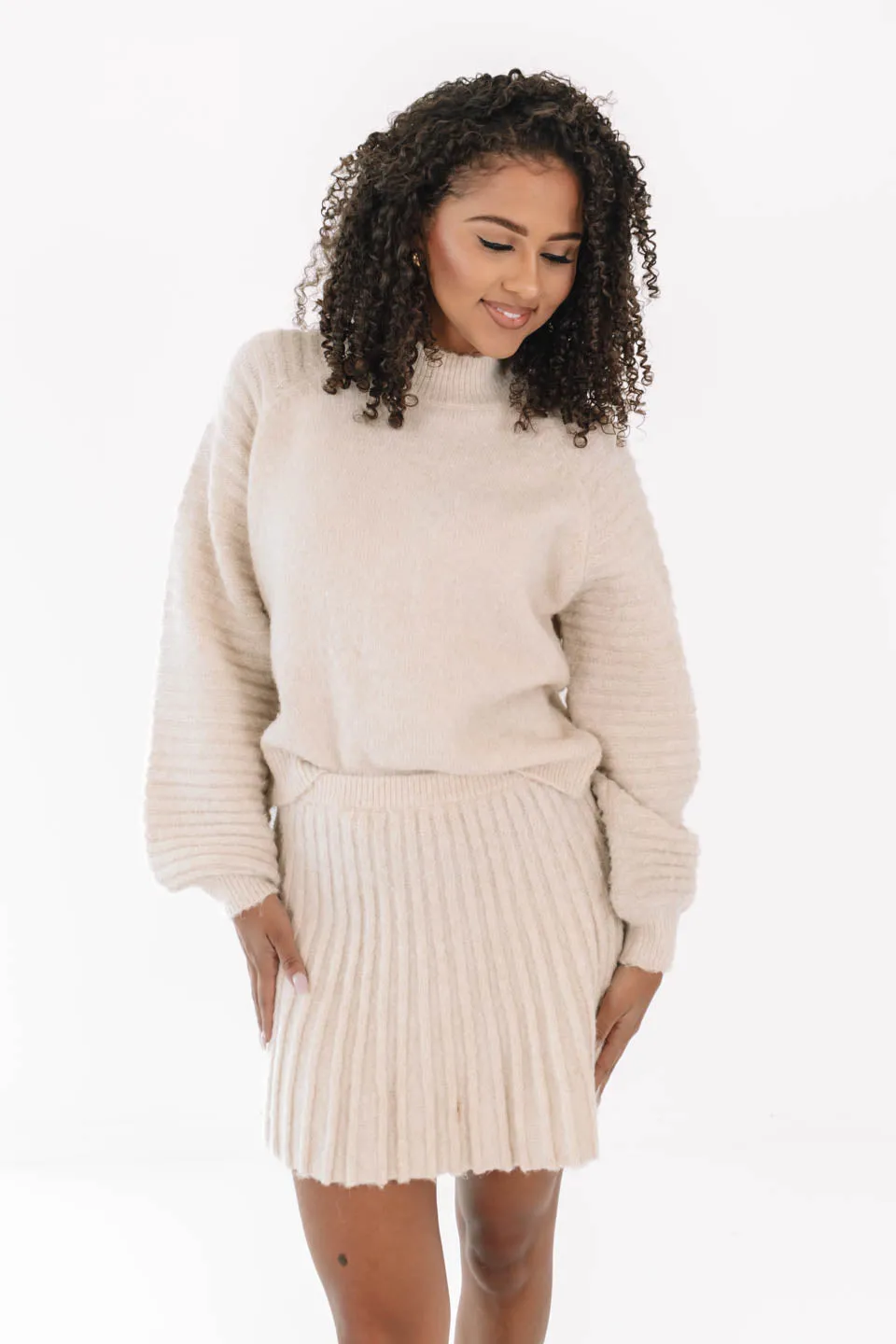 Stay Cozy Skirt - Cream sold by The Impeccable Pig product image thumbnail 2