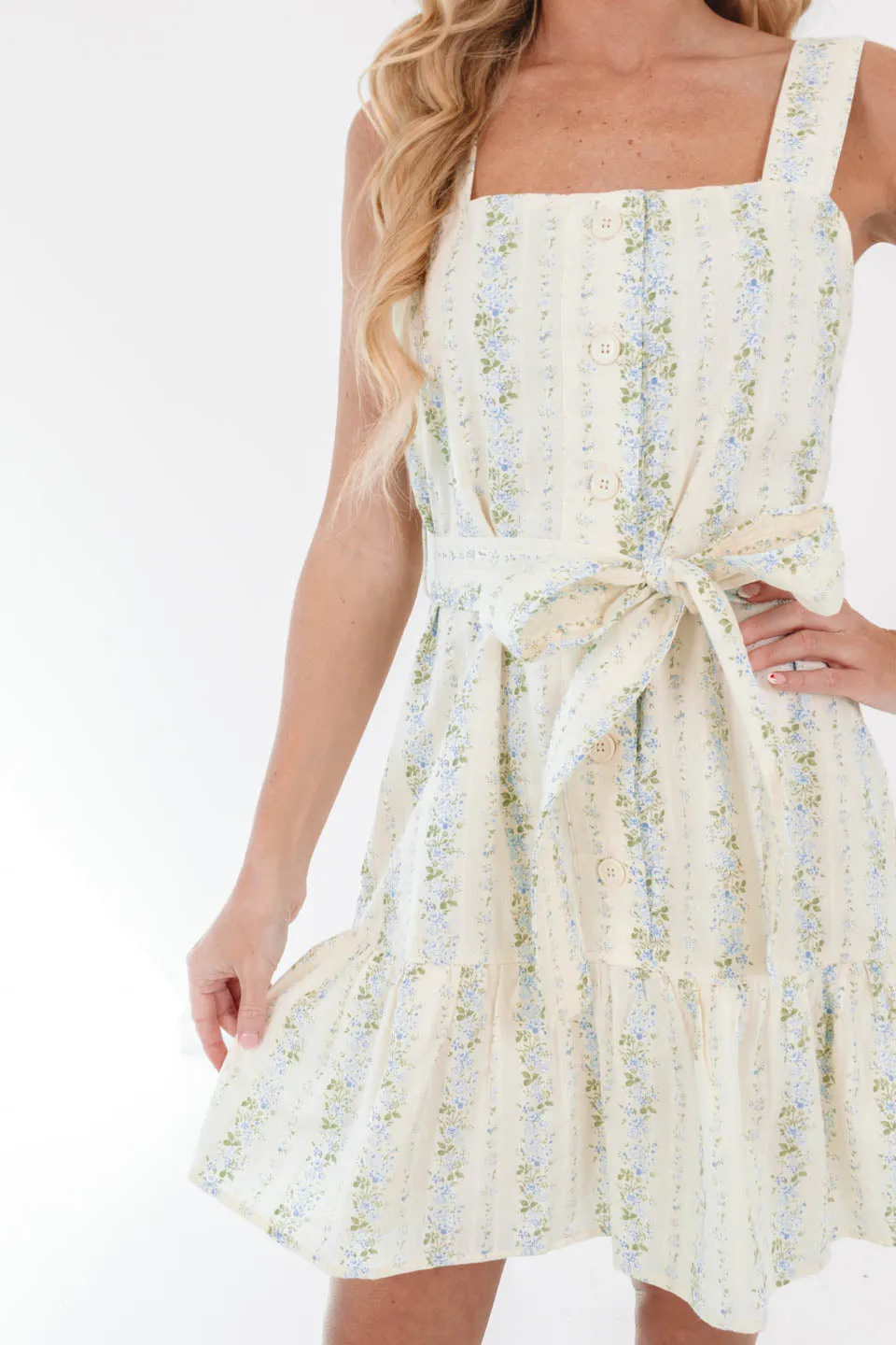 Sweet Meadow Dress - Cream/Blue sold by The Impeccable Pig product image thumbnail 3