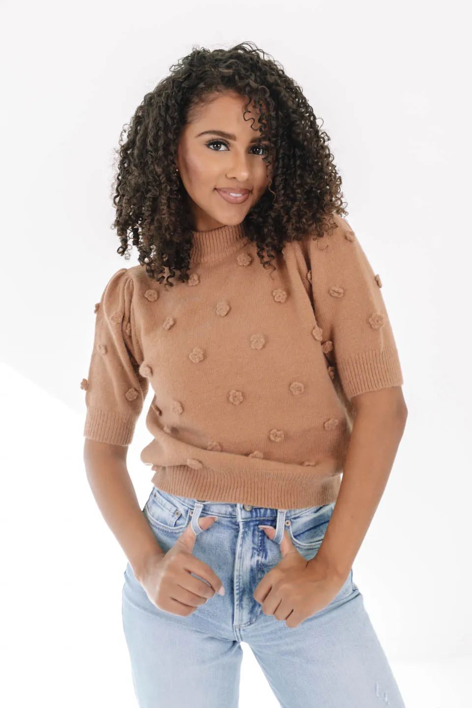 Bunches Of Blossoms Sweater - Camel sold by The Impeccable Pig product image thumbnail 3