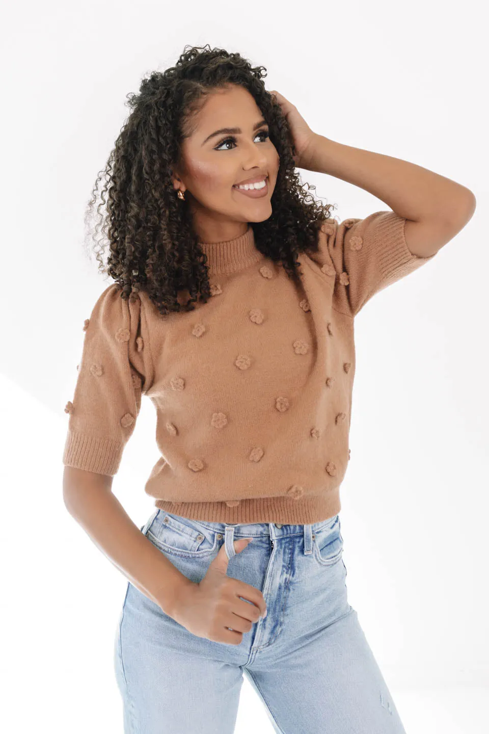Bunches Of Blossoms Sweater - Camel sold by The Impeccable Pig product image thumbnail 5