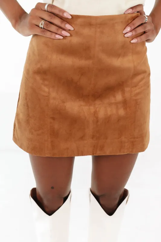 Sweet And Certain Skirt - Tan made by Mustard Seed