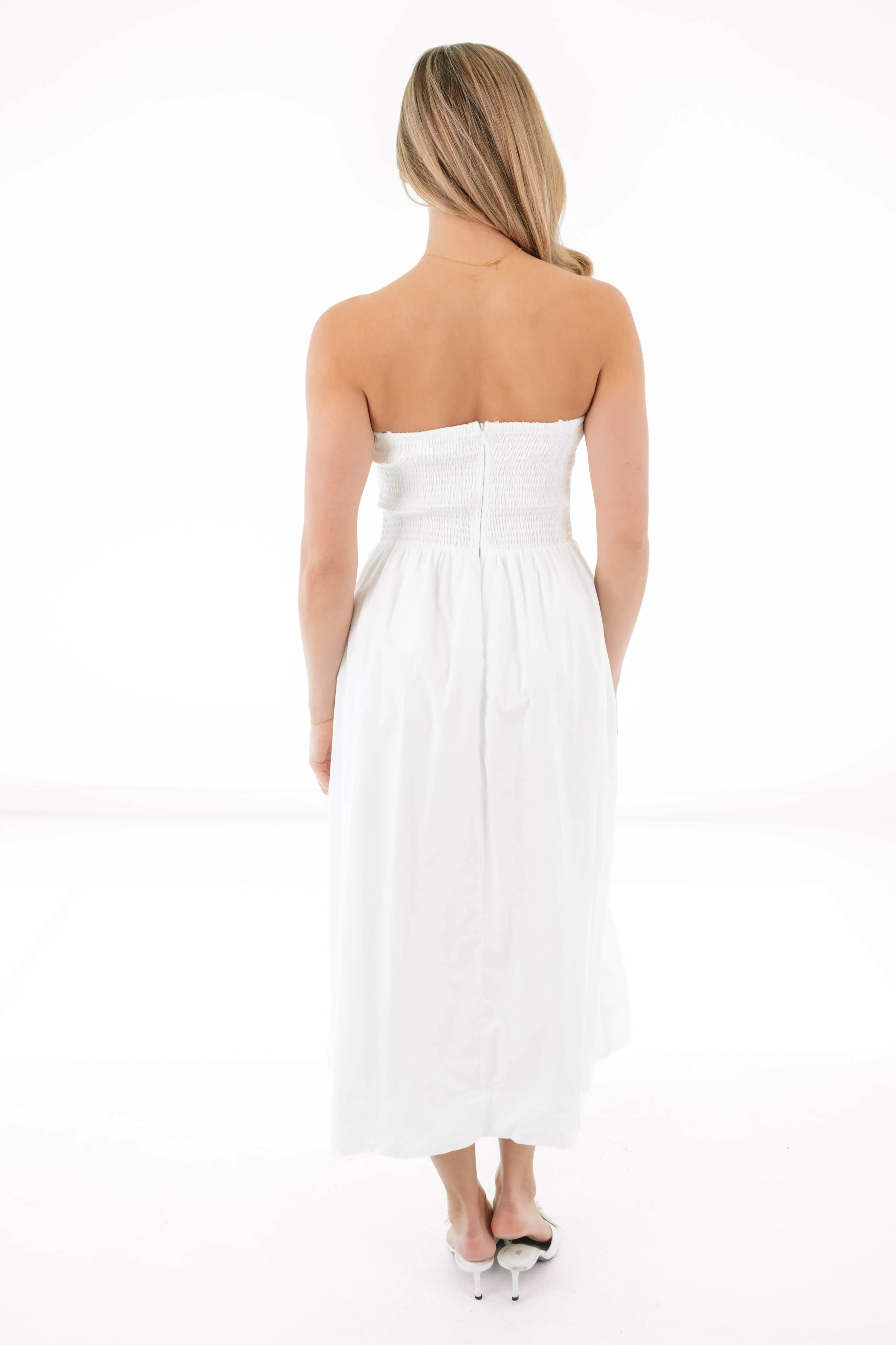 Engagement Season Midi Dress - White sold by The Impeccable Pig product image thumbnail 5