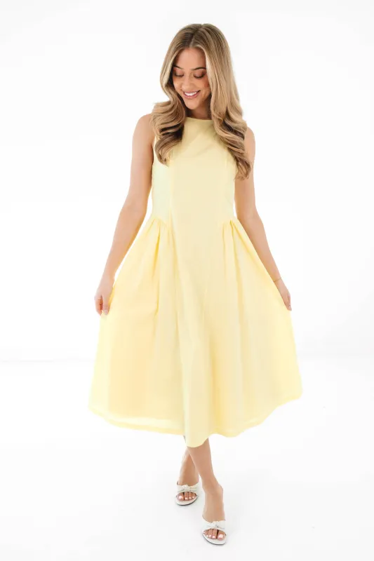 Sunshine Slay Midi Dress - Yellow sold by The Impeccable Pig