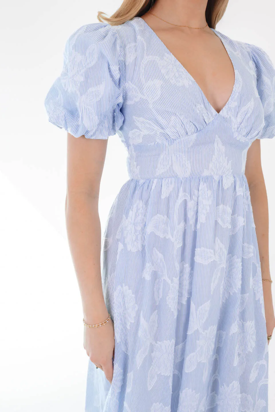 Dancing In The Rain Midi Dress - Blue Stripe sold by The Impeccable Pig product image thumbnail 3
