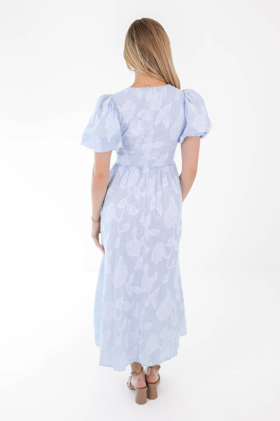 Dancing In The Rain Midi Dress - Blue Stripe sold by The Impeccable Pig product image thumbnail 5