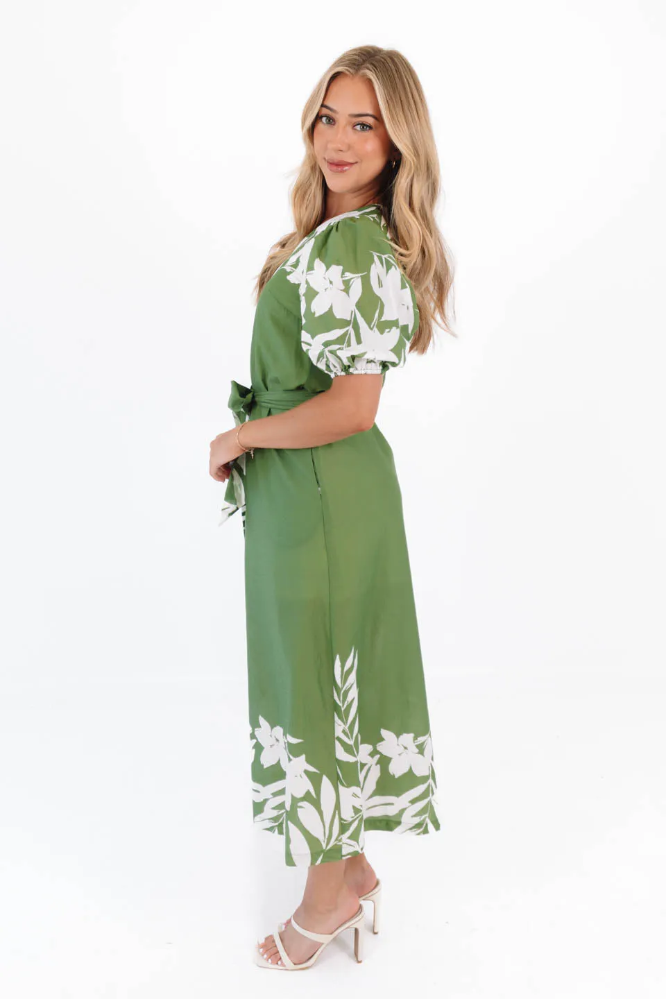 From The Ground Up Midi Dress - Green sold by The Impeccable Pig product image thumbnail 4