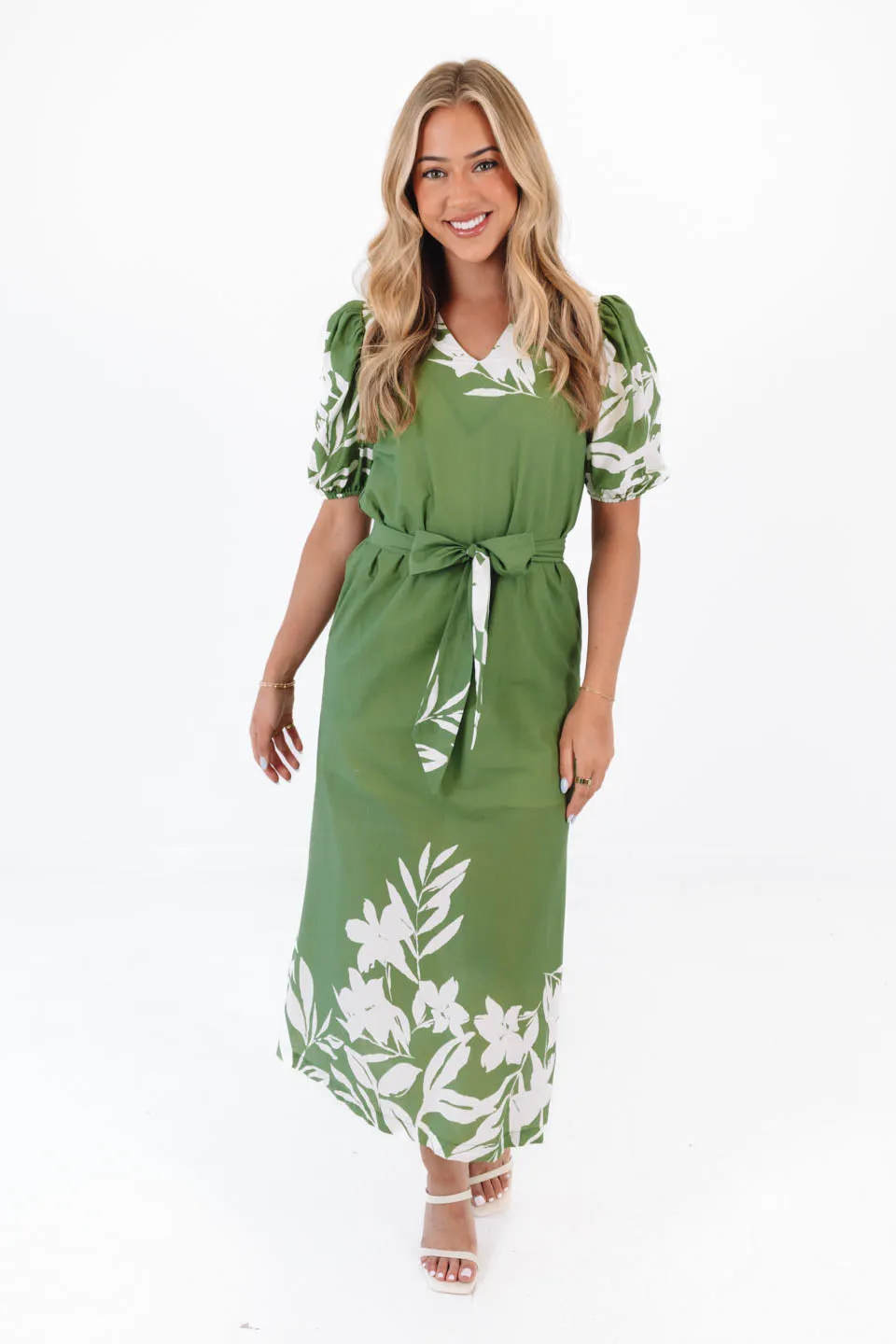 From The Ground Up Midi Dress - Green sold by The Impeccable Pig product image thumbnail 2