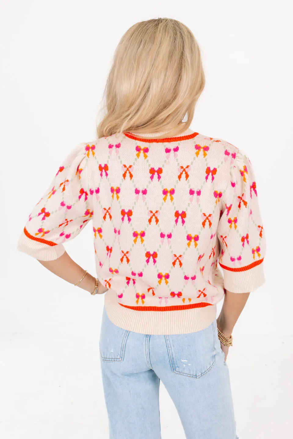 Ribbon Romance Sweater - Cream sold by The Impeccable Pig product image thumbnail 5