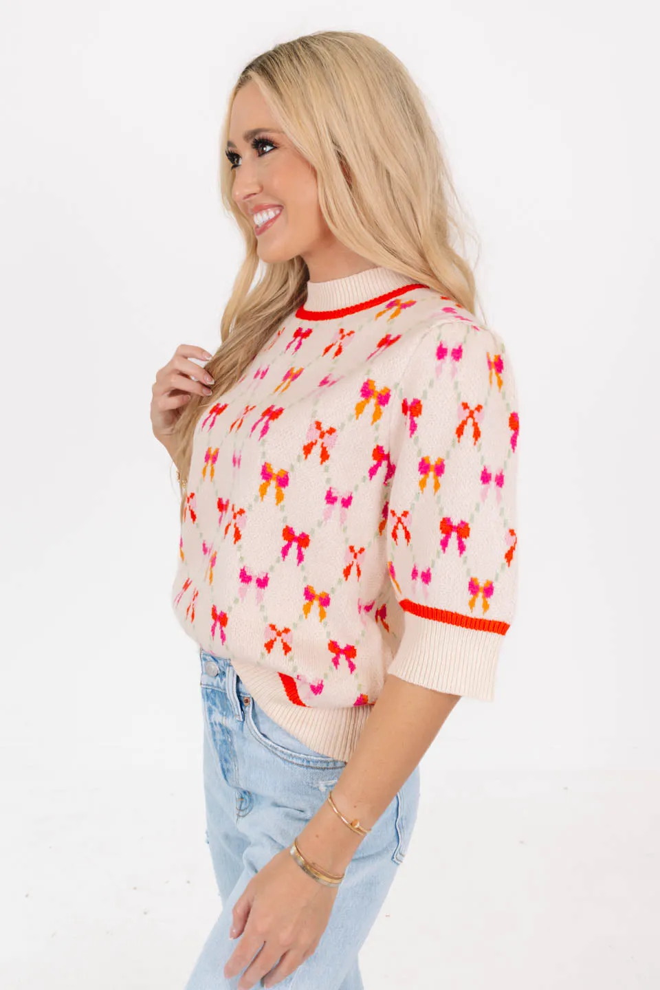 Ribbon Romance Sweater - Cream sold by The Impeccable Pig product image thumbnail 4