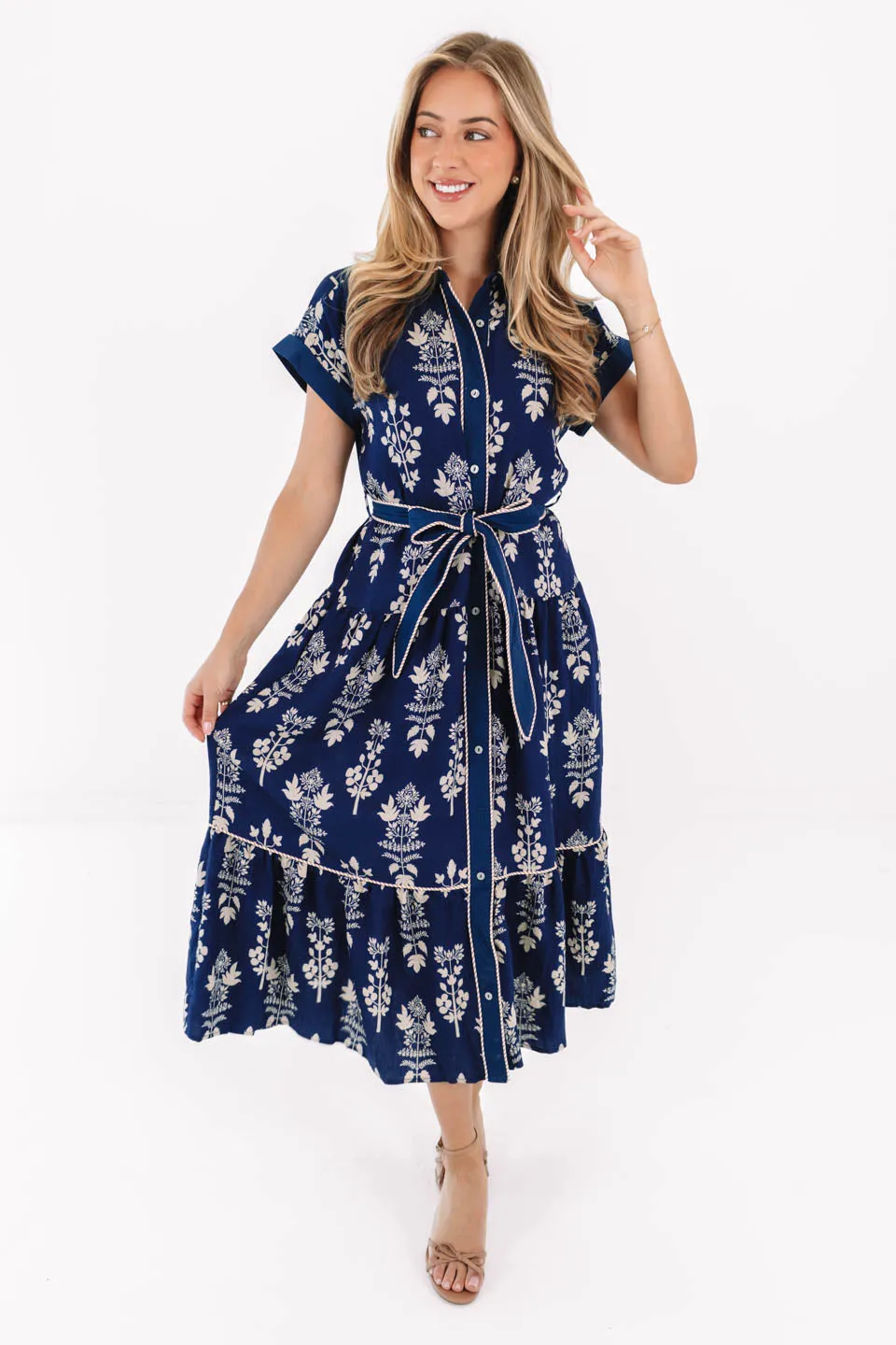 Lucky Lady Midi Dress - Navy sold by The Impeccable Pig product image thumbnail 5