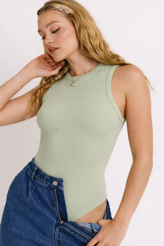 Back To Basics Bodysuit - Sage sold by The Impeccable Pig