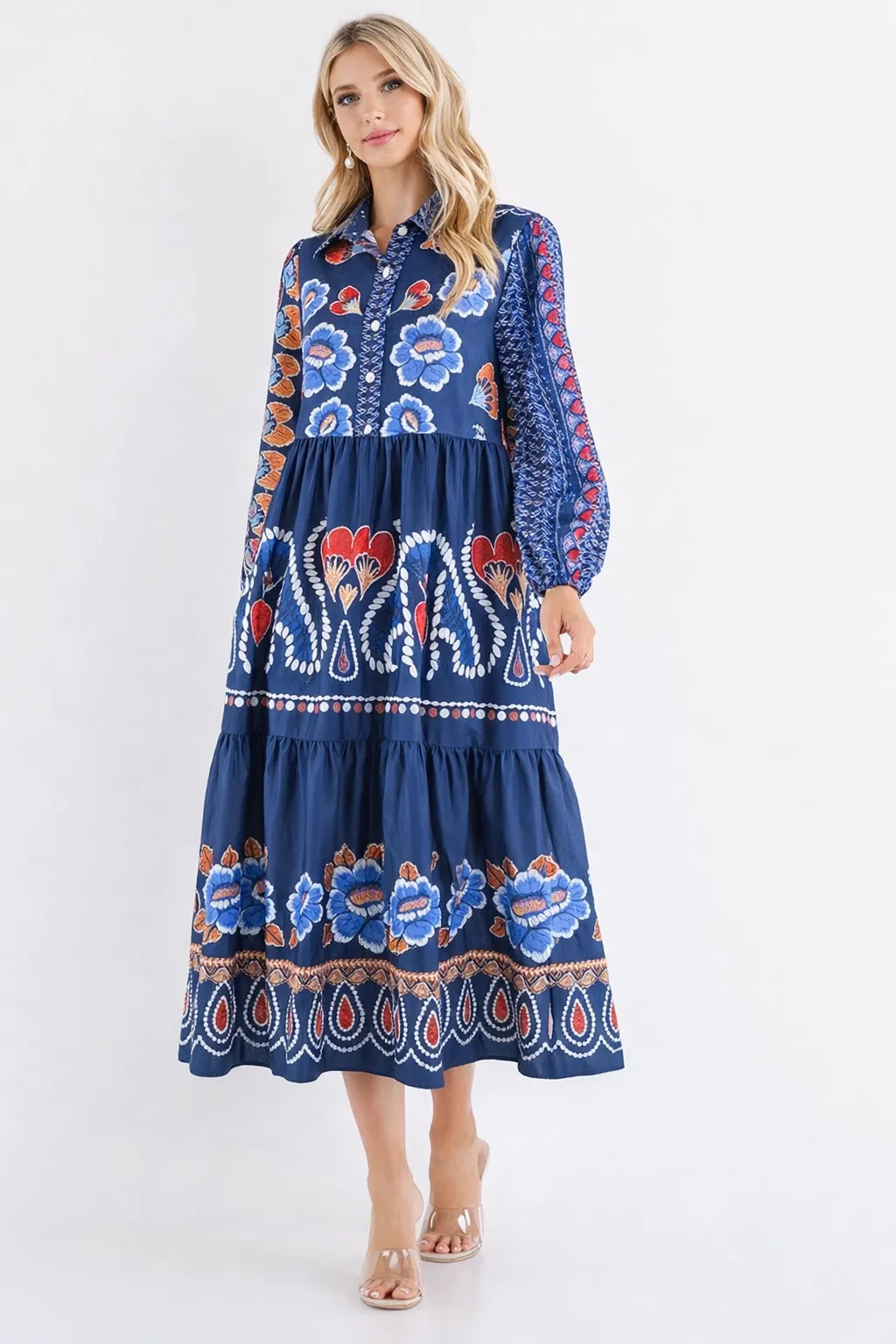 Country Club Pride Midi Dress - Navy sold by The Impeccable Pig