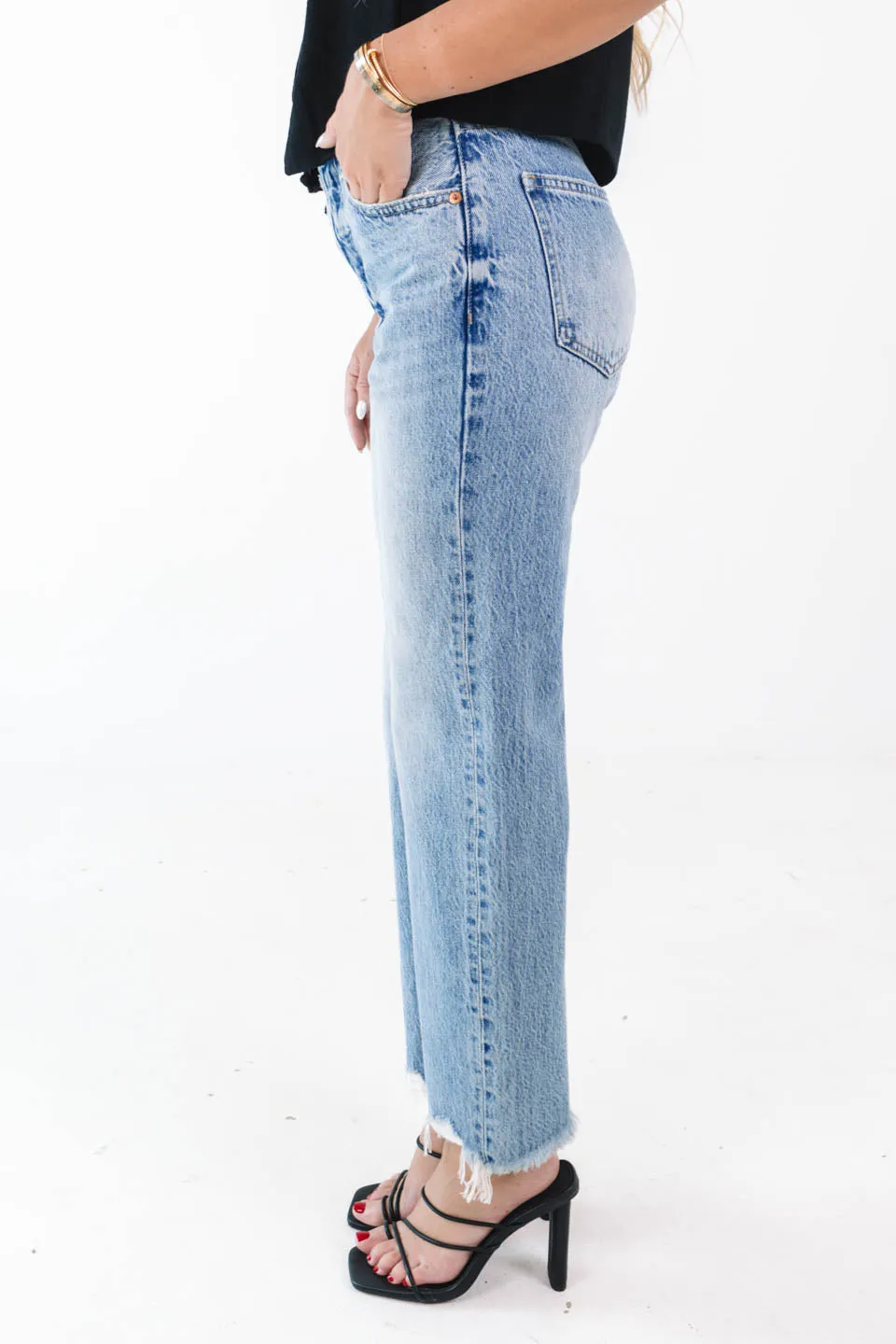 Pistola Cassie Super High Rise Straight Crop Jeans - Era sold by The Impeccable Pig product image thumbnail 3
