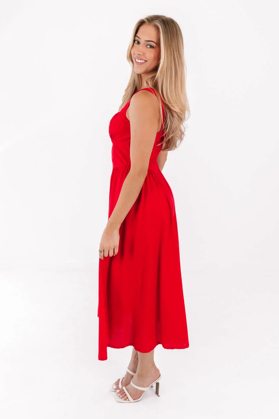 Crazy About You Midi Dress - Red sold by The Impeccable Pig product image thumbnail 5