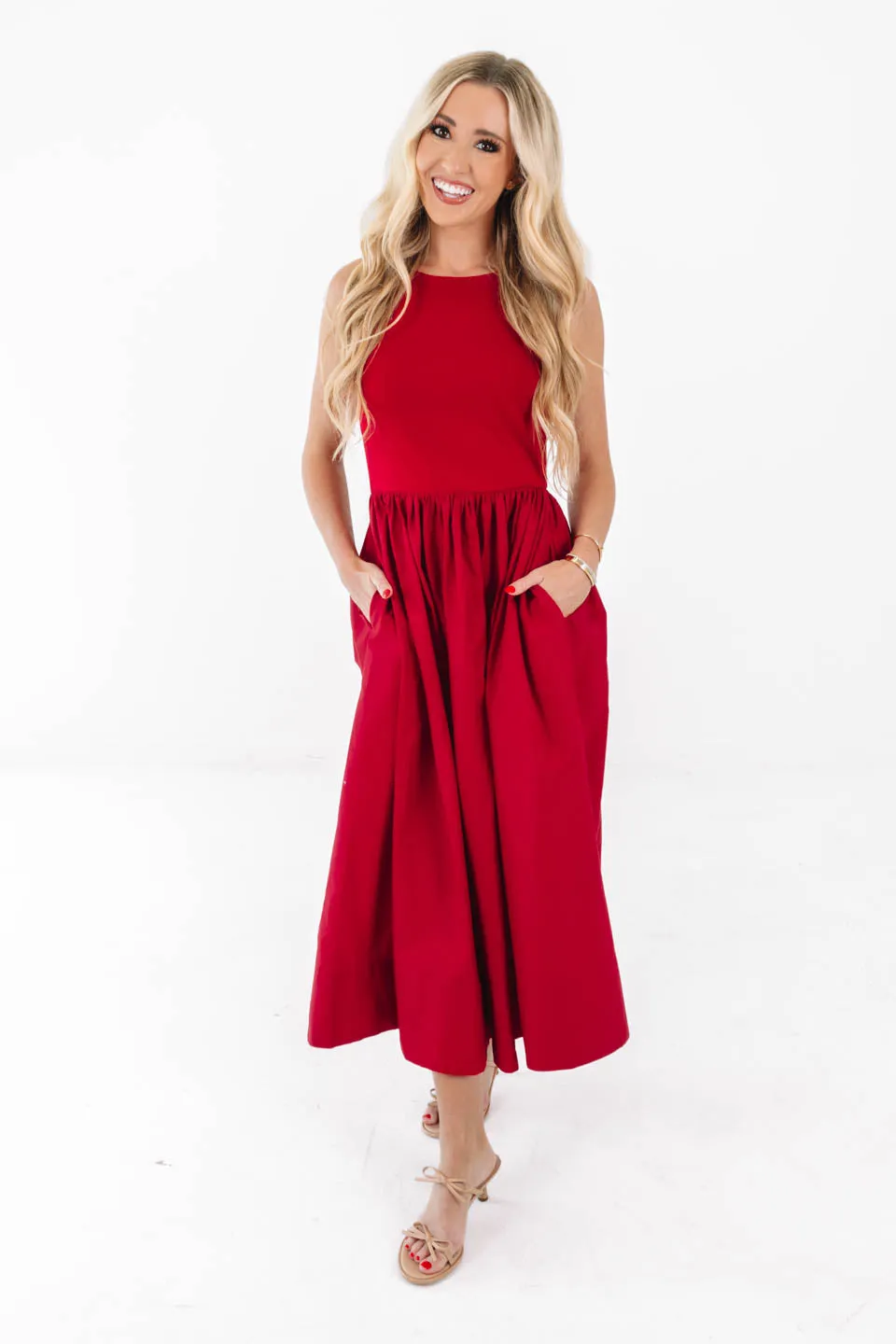 Martini Hour Midi Dress - Red sold by The Impeccable Pig product image thumbnail 2