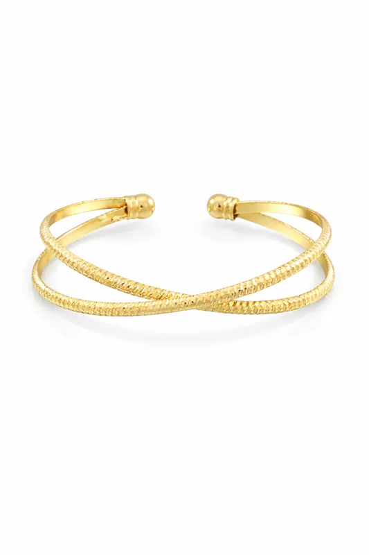 Twist Shine Cuff - Gold made by The Impeccable Pig
