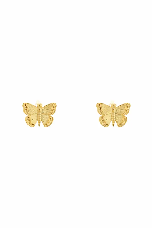 Butterfly Flutter Earrings - Gold made by The Impeccable Pig
