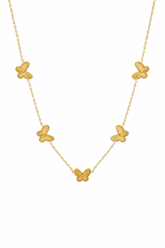 Butterfly Flutter Necklace - Gold sold by The Impeccable Pig