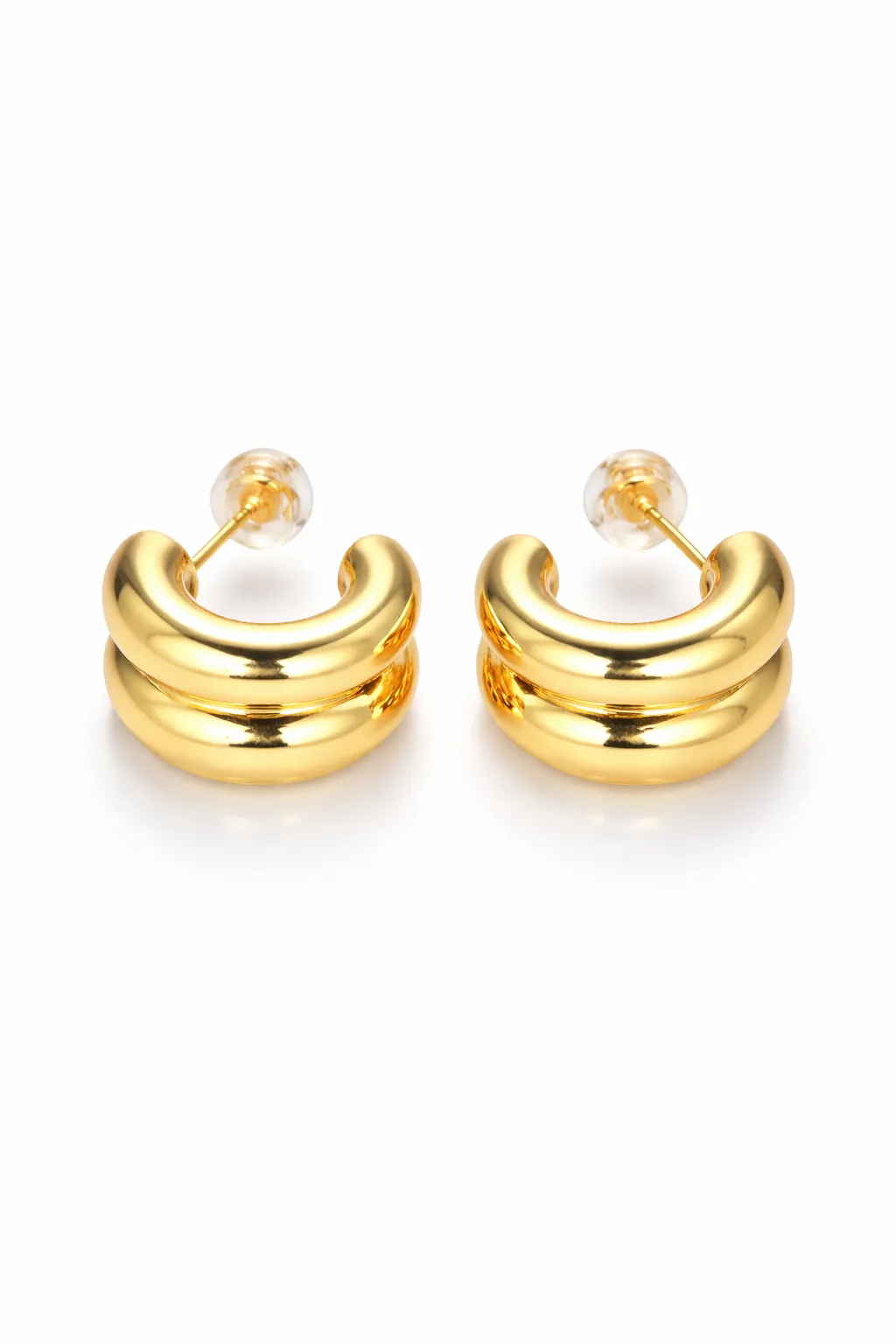 Double Time Earrings - Gold sold by The Impeccable Pig