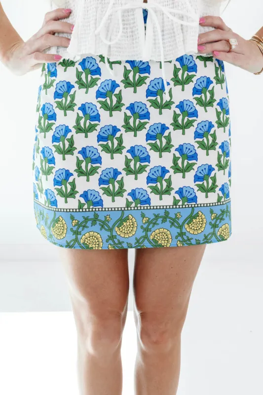 Flirty To Fancy Skirt - Blue made by TCEC