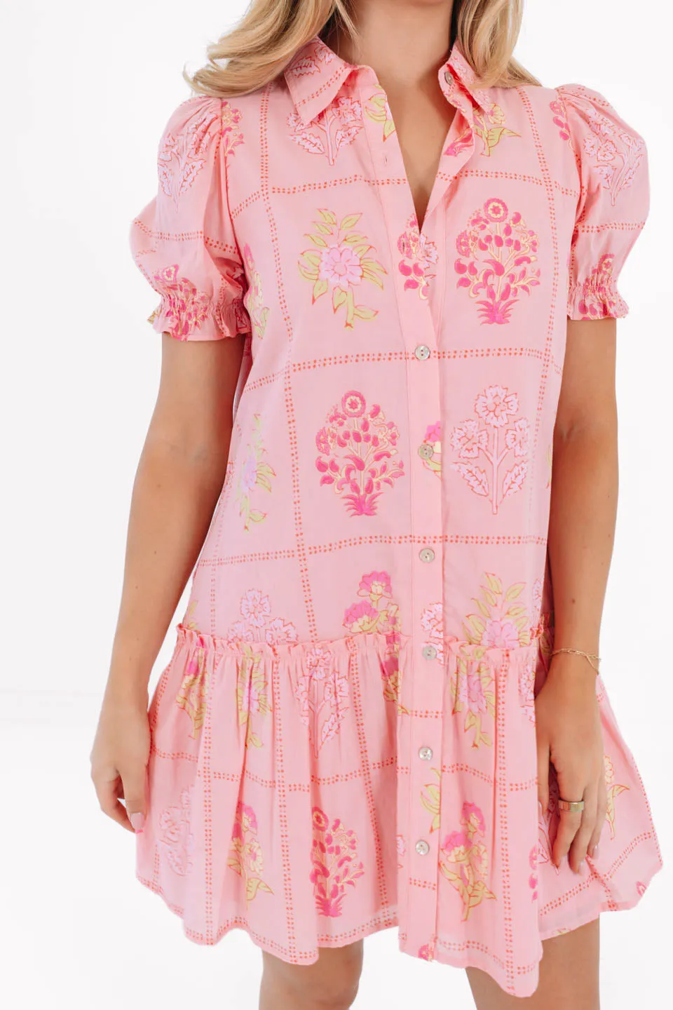 The Emery Collared Button Up Dress - Pink sold by The Impeccable Pig product image thumbnail 5