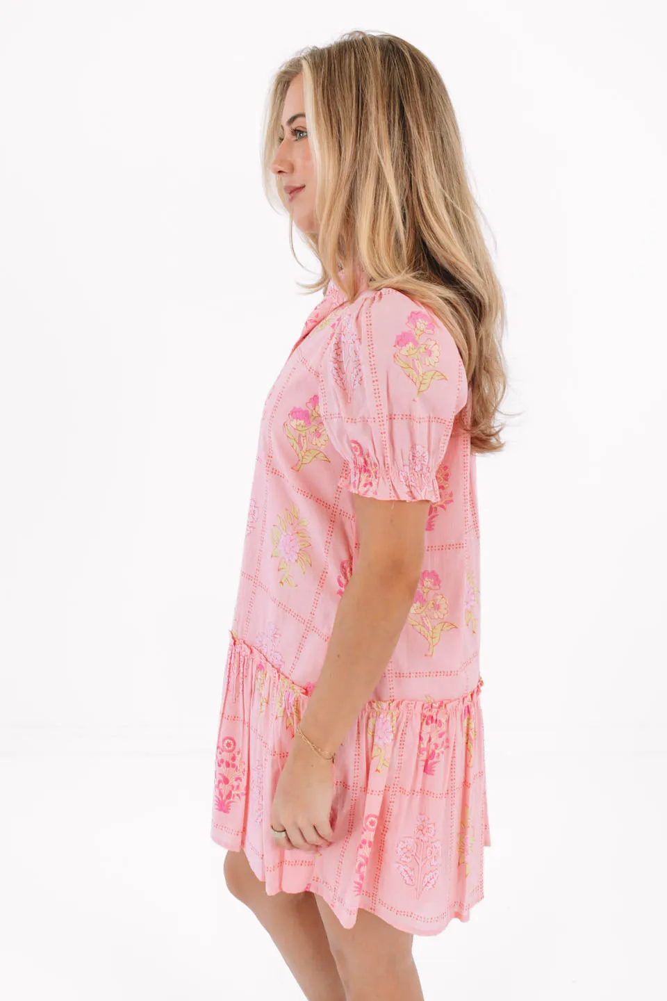 The Emery Collared Button Up Dress - Pink sold by The Impeccable Pig product image thumbnail 3