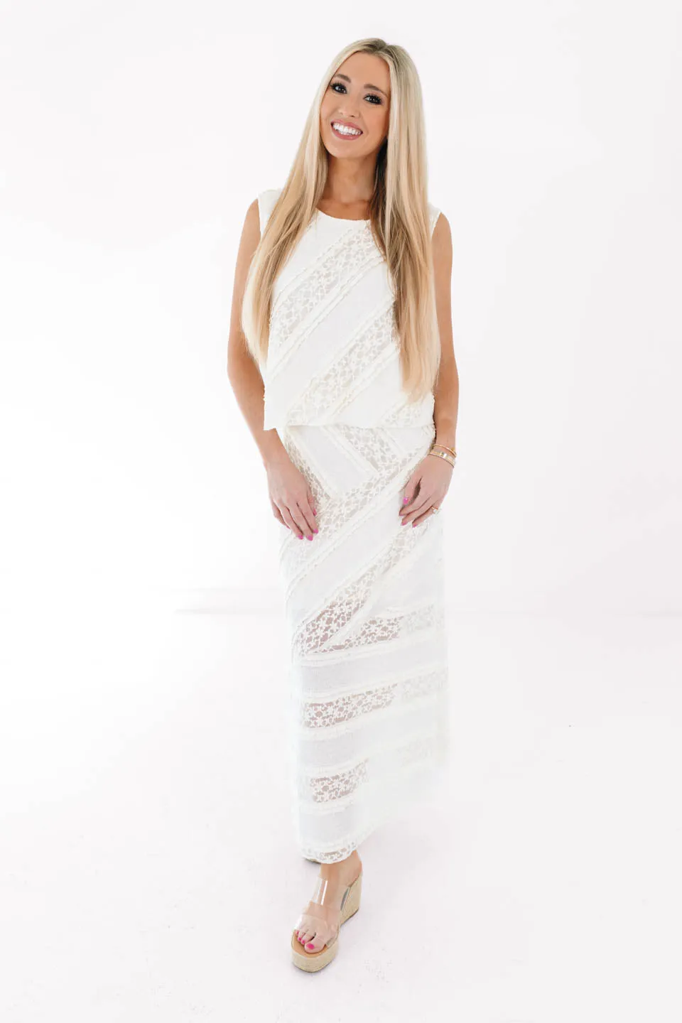 Boho Beachin' Midi Skirt - Cream sold by The Impeccable Pig product image thumbnail 2